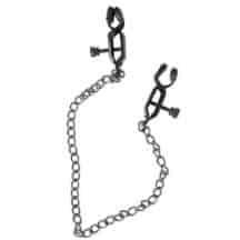 Зажимы на соски с металлической цепочкой Джага-Джага, серебристый Зажимы на соски с металлической цепочкой Джага-Джага, серебристый