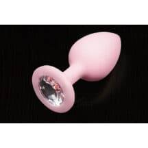 Маленькая силиконовая пробка с бесцветным кристаллом Пикантные штучки, розовый. Нет в наличии Маленькая силиконовая пробка с бесцветным кристаллом Пикантные штучки, розовый
