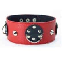 Ошейник красный-черный с шипами. Нет в наличии Ошейник красный-черный с шипами