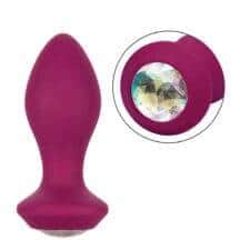 Анальная вибропробка CalExotics Power Gem, фиолетовая с разноцветным кристаллом. Нет в наличии Анальная вибропробка CalExotics Power Gem, фиолетовая с разноцветным кристаллом