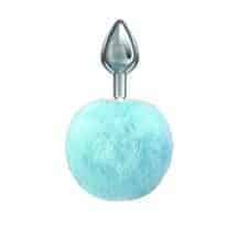 Анальная пробка Lola Games Diamond Twinkle, серебристая с голубым хвостом Анальная пробка Lola Games Diamond Twinkle, серебристая с голубым хвостом