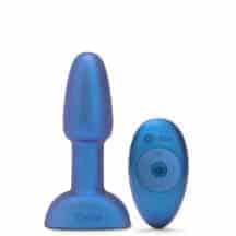 Анальная римминг-пробка b-Vibe Rimming Petite Limited Edition с пультом ДУ, синяя. Нет в наличии Анальная римминг-пробка b-Vibe Rimming Petite Limited Edition с пультом ДУ, синяя