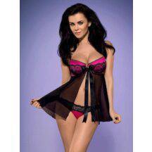 Бебидолл и Стринги Obsessive Roseberry Babydoll, размер L/XL, цвет черный. Нет в наличии Бебидолл и Стринги Obsessive Roseberry Babydoll, размер L/XL, цвет черный