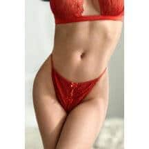 Эротические трусики-стринги Norddiva, кружевные, рубиновые, M. Нет в наличии Эротические трусики-стринги Norddiva, кружевные, рубиновые, M