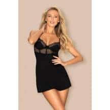 Сорочка Obsessive Sharlotte chemise, Чёрный, L/XL. Нет в наличии Сорочка Obsessive Sharlotte chemise, Чёрный, L/XL