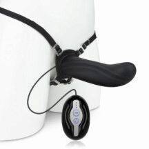 Полый вибрострапон с пультом Mojo Ghia, черный. Нет в наличии Полый вибрострапон с пультом Mojo Ghia, черный