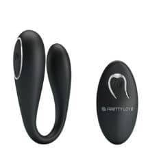 Вибратор для пар Pretty Love Algernon с пультом ДУ, черный Вибратор для пар Pretty Love Algernon с пультом ДУ, черный
