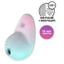 Вакуумный стимулятор клитора с вибрацией Satisfyer Pixie Dust, бирюзово-розовый. Нет в наличии Вакуумный стимулятор клитора с вибрацией Satisfyer Pixie Dust, бирюзово-розовый