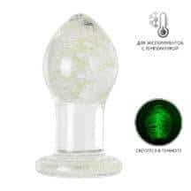 Анальная пробка Sexus Glass светящаяся в темноте, бесцветная. Нет в наличии Анальная пробка Sexus Glass светящаяся в темноте, бесцветная