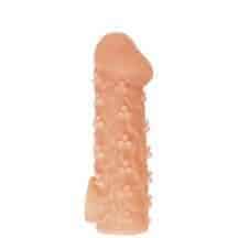 Насадка на член Kokos Cock Sleeve 009 M с подхватом мошонки, телесная Насадка на член Kokos Cock Sleeve 009 M с подхватом мошонки, телесная