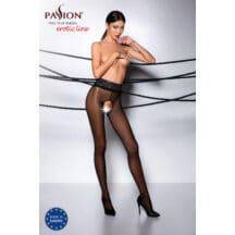 Колготки черные с доступом и ажурным поясом Passion, 3/4. Нет в наличии Колготки черные с доступом и ажурным поясом Passion, 3/4