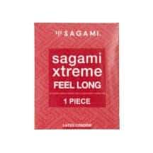 Презервативы ультрапрочные Sagami Xtreme Feel Long с точками, зеленые, 1шт