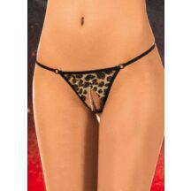 Стринги Soft Line открытые с ниткой страз, леопардовые S/L. Нет в наличии Стринги Soft Line открытые с ниткой страз, леопардовые S/L