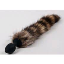 Пробка силиконовая с полосатым хвостом 4sexdream, черный. Нет в наличии Пробка силиконовая с полосатым хвостом 4sexdream, черный