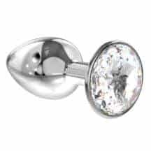 Анальная пробка Lola Games Diamond Sparkle Small, серебристая с бесцветным кристаллом. Нет в наличии Анальная пробка Lola Games Diamond Sparkle Small, серебристая с бесцветным кристаллом