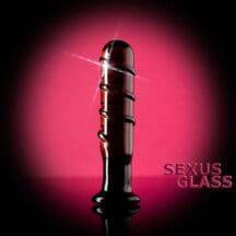 Фаллоимитатор Sexus Glass рельефный, черный