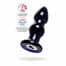 Анальная вибропробка Sexus Glass, синяя. Нет в наличии Анальная вибропробка Sexus Glass, синяя