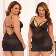 Черное неглиже WILD CAT, OS XL. Нет в наличии Черное неглиже WILD CAT, OS XL