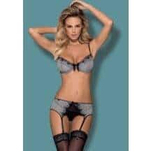 Комплект с поясом для чулок Obsessive Greyla, L\XL. Нет в наличии Комплект с поясом для чулок Obsessive Greyla, L\XL