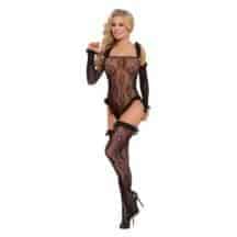 Костюм-сетка SoftLine Collection Burlesque, черный, S/L. Нет в наличии Костюм-сетка SoftLine Collection Burlesque, черный, S/L