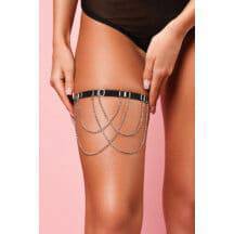 Подвязка с декоративными цепочками Amor El OS, черная. Нет в наличии Подвязка с декоративными цепочками Amor El OS, черная