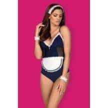 Боди Obsessive Maid teddy, Синий, S/M. Нет в наличии Боди Obsessive Maid teddy, Синий, S/M