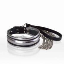 Ошейник серебристый с поводком SITABELLA. Нет в наличии Ошейник серебристый с поводком SITABELLA