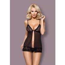 Сорочка и Стринги Obsessive 837-BAB-1, черный размер S/M. Нет в наличии Сорочка и Стринги Obsessive 837-BAB-1, черный размер S/M