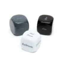 Игральные кубики для пар Shades-of-Grey Play Nice, 3 кубика, черно-белый. Нет в наличии Игральные кубики для пар Shades-of-Grey Play Nice, 3 кубика, черно-белый