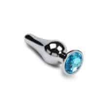 Анальная пробка маленькая Пикантные Штучки с голубым кристаллом, серебристая, 8.5 см. Нет в наличии Анальная пробка маленькая Пикантные Штучки с голубым кристаллом, серебристая, 8.5 см