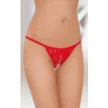 Стринги женские с разрезом, S/L, красный. Нет в наличии Стринги женские с разрезом, S/L, красный