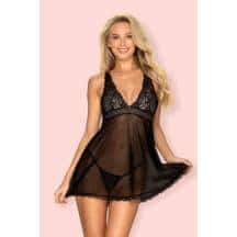 Сорочка Obsessive Sweetia babydoll, Чёрный, S/M. Нет в наличии Сорочка Obsessive Sweetia babydoll, Чёрный, S/M