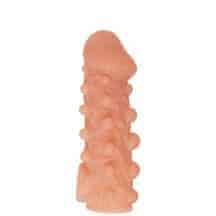Насадка на член Kokos Cock Sleeve 010 M с подхватом мошонки, телесная