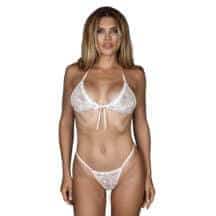 Комплект белья Amor El Irma бюстгальтер и стринги S/M, белый. Нет в наличии Комплект белья Amor El Irma бюстгальтер и стринги S/M, белый