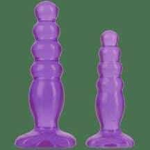 Анальные пробки Doc Johnson Crystal Jellies Trainer 2 шт, фиолетовые. Нет в наличии Анальные пробки Doc Johnson Crystal Jellies Trainer 2 шт, фиолетовые