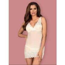 Нежная белая сорочка с кружевным лифом, S/M. Нет в наличии Нежная белая сорочка с кружевным лифом, S/M
