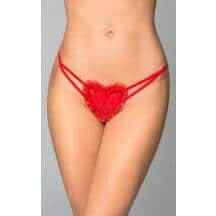 Стринги с сердечком SoftLine Collection, красный, S/L. Нет в наличии Стринги с сердечком SoftLine Collection, красный, S/L