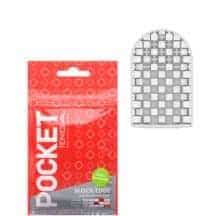 Мастурбатор Tenga Pocket Block Edge, красный Мастурбатор Tenga Pocket Block Edge, красный