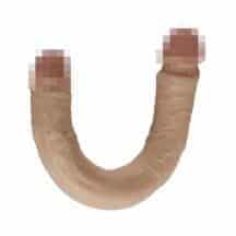 Двухсторонний фаллоимитатор Real 39 см, телесный Двухсторонний фаллоимитатор Real 39 см, телесный