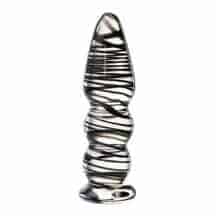 Анальная пробка Sexus Glass с черными полосами, бесцветная. Нет в наличии Анальная пробка Sexus Glass с черными полосами, бесцветная