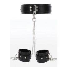 Ошейник с наручниками Taboom Luxury Bondage Essentials Heavy and Wrist, черный. Нет в наличии Ошейник с наручниками Taboom Luxury Bondage Essentials Heavy and Wrist, черный