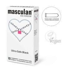 Презервативы Masculan Ultra Safe Black с утолщенными стенками, 10 шт. Нет в наличии Презервативы Masculan Ultra Safe Black с утолщенными стенками, 10 шт