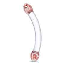 Изогнутый стимулятор Glas Red Head Double Dildo, бесцветный, до 22 см Изогнутый стимулятор Glas Red Head Double Dildo, бесцветный, до 22 см