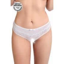Трусики с жемчужной нитью Erolanta Joan, белые, 46-48. Нет в наличии Трусики с жемчужной нитью Erolanta Joan, белые, 46-48