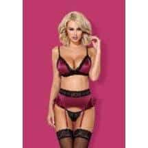 Комплект фиолетовый с подвязками Obsessive, S/M. Нет в наличии Комплект фиолетовый с подвязками Obsessive, S/M