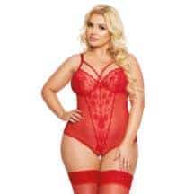 Боди SoftLine Collection Amanda, красный, XXL. Нет в наличии Боди SoftLine Collection Amanda, красный, XXL