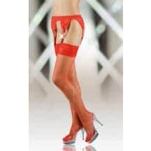 Чулки-Сетка и Пояс Soft Line красные, XL. Нет в наличии Чулки-Сетка и Пояс Soft Line красные, XL