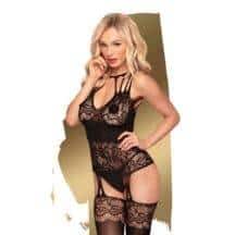 Чулок на тело с кружевом Penthouse Hottie, черный,S-L. Нет в наличии Чулок на тело с кружевом Penthouse Hottie, черный,S-L