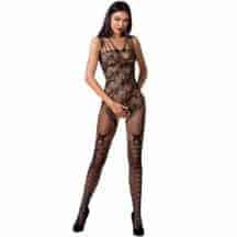 Боди-комбинезон, мелкая сетка, цветы на лифе, чёрный, размер OS, Passion Боди-комбинезон, мелкая сетка, цветы на лифе, чёрный, размер OS, Passion