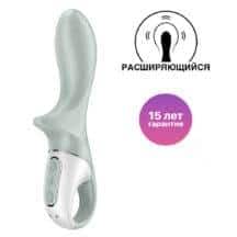 Анальный вибратор с расширением Satisfyer Air Pump Booty 3, серо-зеленый. Нет в наличии Анальный вибратор с расширением Satisfyer Air Pump Booty 3, серо-зеленый